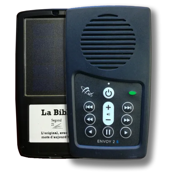 Bible Segond 21 audio - Modèle Envoy 2 - Lecteur à recharge solaire -  livré avec écouteurs et...