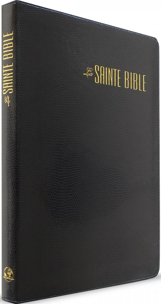 Bible Segond 1880, confort, lézard - couverture souple, vivella, avec zipper