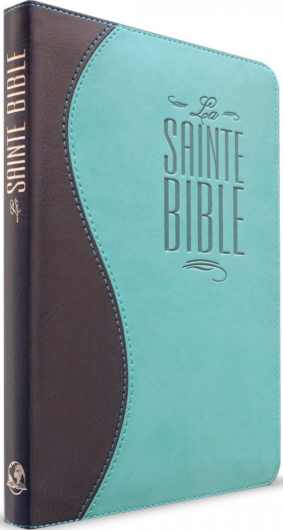 Bible Segond 1880 révisée, compacte, duo bleu nuit turquoise - Esaïe 55, couverture souple,...