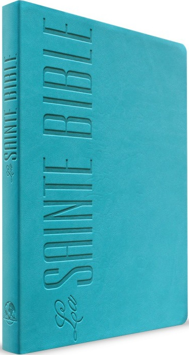 Bible Segond 1880 révisée, compacte, turquoise - Esaïe 55, couverture souple, vivella, tranche orange