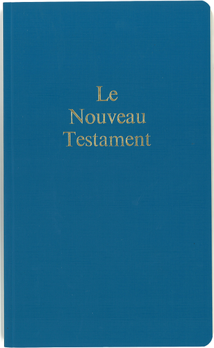 Nouveau Testament Darby, grand format, gros caractères, bleu, souple