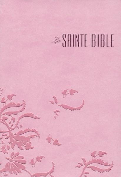 Bible Segond 1880 révisée, compacte, rose arabesques - couverture souple, vivella