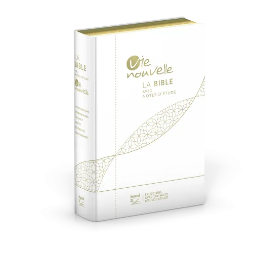 Bible d'étude Vie nouvelle, Segond 21, blanche - Couverture souple, toile, tranches or