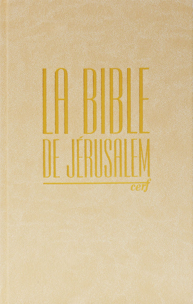 Bible de Jérusalem, compacte, crème - couverture rigide, tranche or