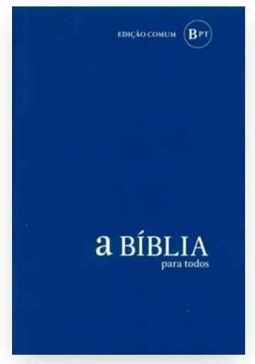 Portugais, Bible A Boa Nova, compact, brochée, bleu avec jaquette en plastique